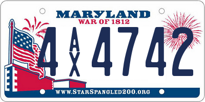 MD license plate 4AX4742