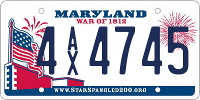MD license plate 4AX4745
