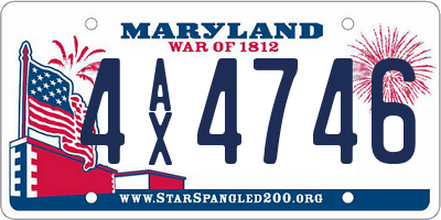 MD license plate 4AX4746
