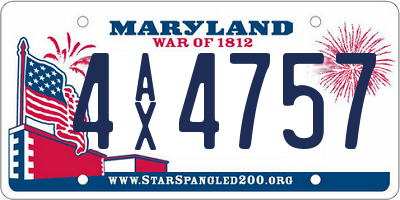 MD license plate 4AX4757