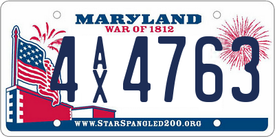 MD license plate 4AX4763