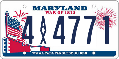 MD license plate 4AX4771