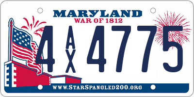 MD license plate 4AX4775