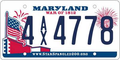 MD license plate 4AX4778