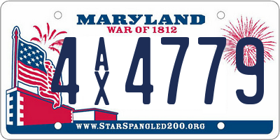 MD license plate 4AX4779