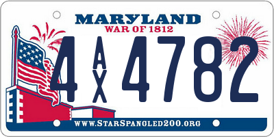 MD license plate 4AX4782
