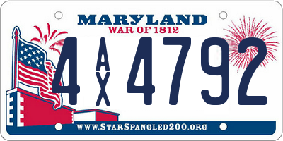MD license plate 4AX4792