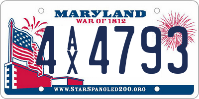 MD license plate 4AX4793