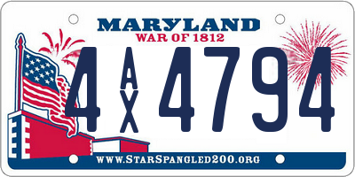 MD license plate 4AX4794