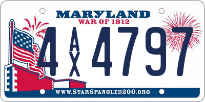 MD license plate 4AX4797
