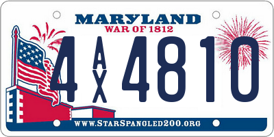 MD license plate 4AX4810