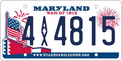 MD license plate 4AX4815