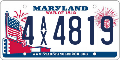MD license plate 4AX4819