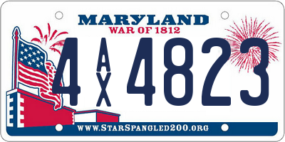 MD license plate 4AX4823
