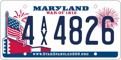 MD license plate 4AX4826