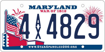 MD license plate 4AX4829