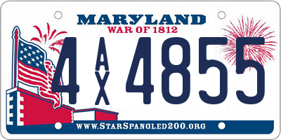 MD license plate 4AX4855