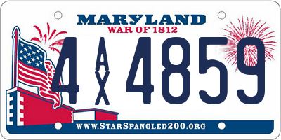 MD license plate 4AX4859