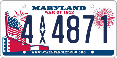 MD license plate 4AX4871