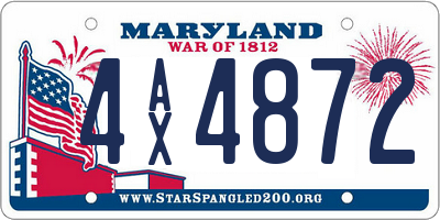 MD license plate 4AX4872