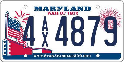 MD license plate 4AX4879
