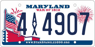 MD license plate 4AX4907