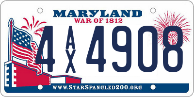 MD license plate 4AX4908