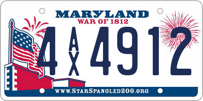 MD license plate 4AX4912