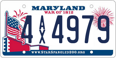 MD license plate 4AX4979