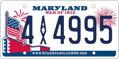 MD license plate 4AX4995