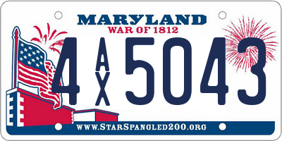 MD license plate 4AX5043