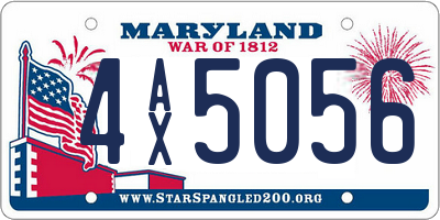 MD license plate 4AX5056