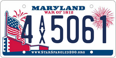 MD license plate 4AX5061