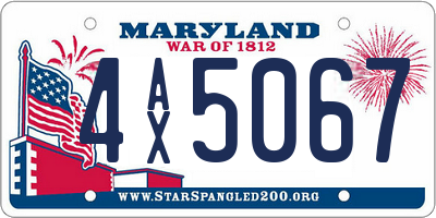 MD license plate 4AX5067