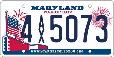 MD license plate 4AX5073