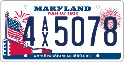 MD license plate 4AX5078