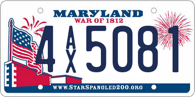 MD license plate 4AX5081