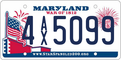 MD license plate 4AX5099