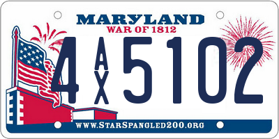 MD license plate 4AX5102