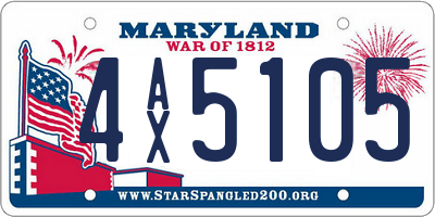 MD license plate 4AX5105