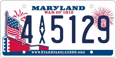 MD license plate 4AX5129