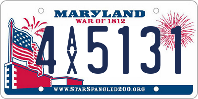 MD license plate 4AX5131