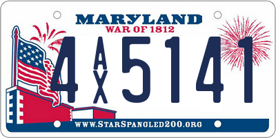 MD license plate 4AX5141