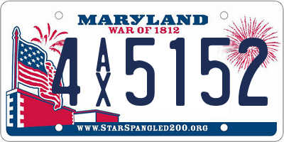 MD license plate 4AX5152