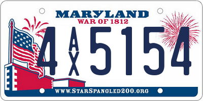 MD license plate 4AX5154