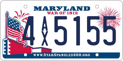 MD license plate 4AX5155