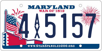 MD license plate 4AX5157