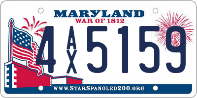 MD license plate 4AX5159