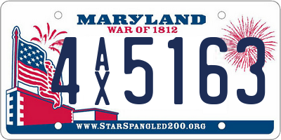 MD license plate 4AX5163