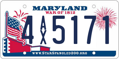 MD license plate 4AX5171